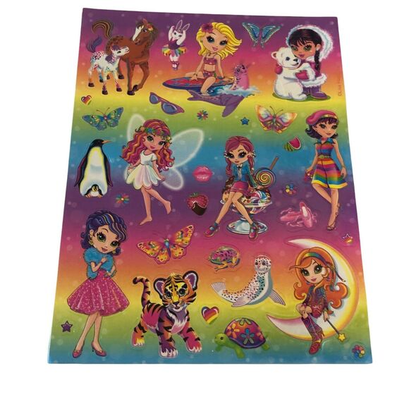 90s Lisa Frank Roary Polar Bear My Sticker Collection Book Full Stickers Sheet - Picture 2 of 4